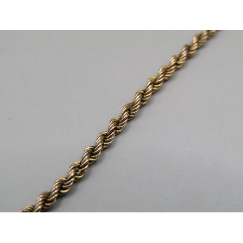 1585 - 9ct GOLD ROPE TWIST NECKLACE, 6.3g