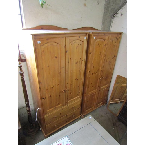 558 - TWO MODERN PINE WARDROBES