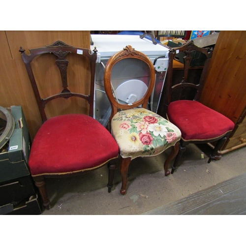 648 - THREE VICTORIAN CHAIRS