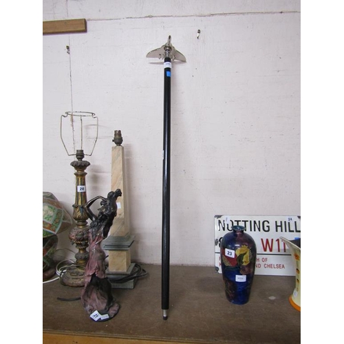 22 - MODERN VULCAN TOPPED WALKING STICK
