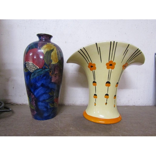 23 - HANCOCK & SONS POMEGRANATE VASE; MYOTT ART DECO VASE