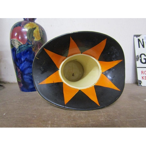 23 - HANCOCK & SONS POMEGRANATE VASE; MYOTT ART DECO VASE