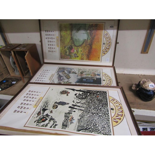 432 - COLLECTION OF MONTHS OF THE YEAR CALENDAR PICTURES FOR GUINNESS