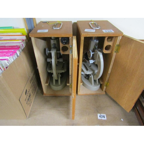 436 - TWO STUDENTS MICROSCOPES IN BOXES