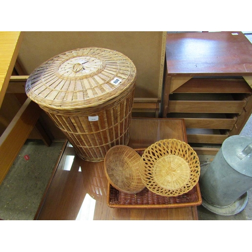 808 - WICKER BASKET AND CONTENTS