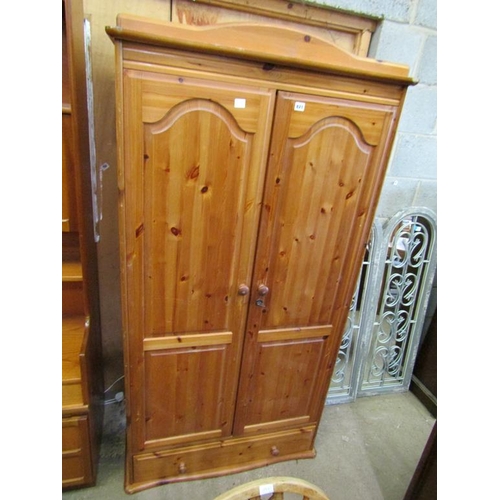 821 - MODERN PINE WARDROBE