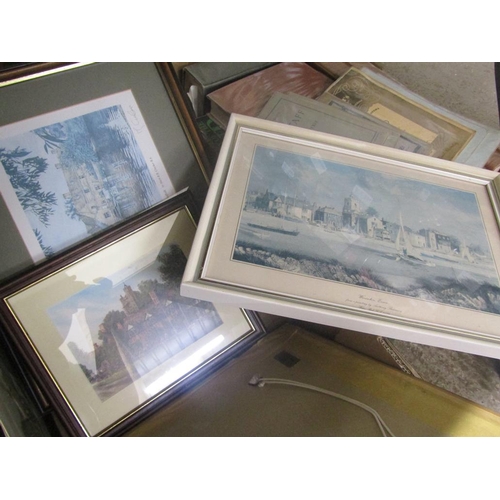 444 - COLLECTION OF MISC. OIL PAINTINGS, WATERCOLOURS AND PRINTS INC. ALBRECHT DURER PRINT OF THE HARE