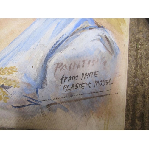 444 - COLLECTION OF MISC. OIL PAINTINGS, WATERCOLOURS AND PRINTS INC. ALBRECHT DURER PRINT OF THE HARE