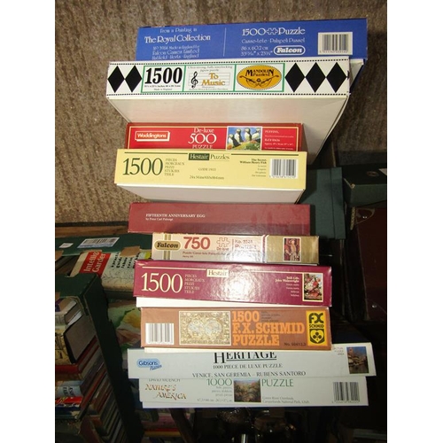 463 - BOX OF MIXED JIGSAW PUZZLES