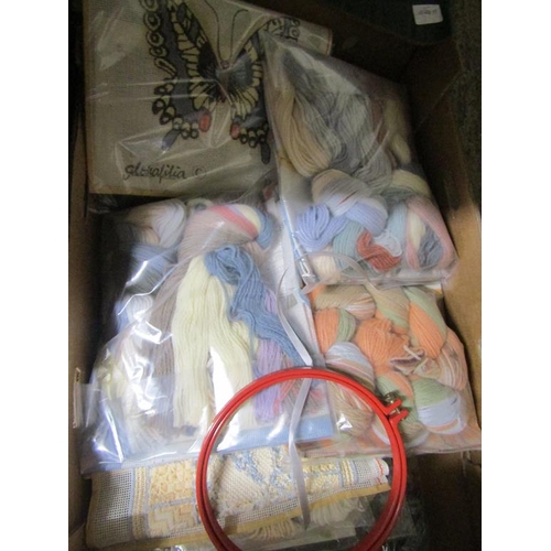 469 - BOX OF WOOL FOR TAPESTRIES