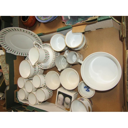 479 - BOX OF MIXED TEAWARES INC. ROYAL GRAFTON PART BONE CHINA TEASET