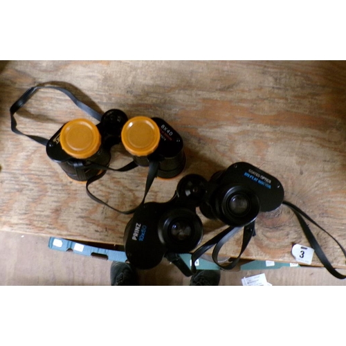 109 - TWO PAIRS OF BINOCULARS IN CASES