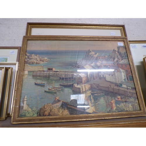 157 - COLLECTION OF FRAMED WATERCOLOURS AND PRINTS - COASTAL AND RIVERSCAPE