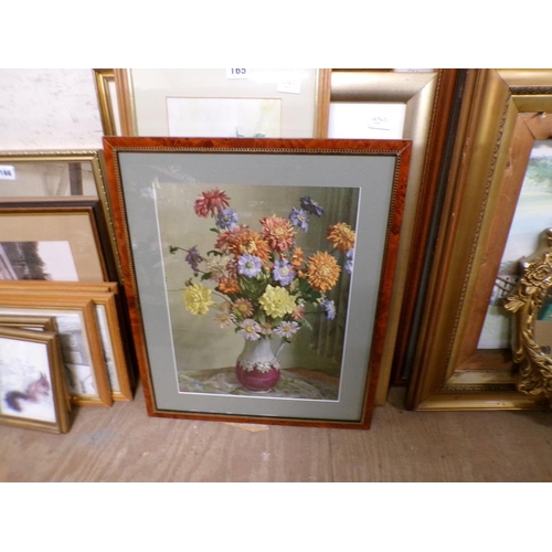 165 - COLLECTION OF FRAMED PICTURES AND PRINTS TO INCL BOTANICAL