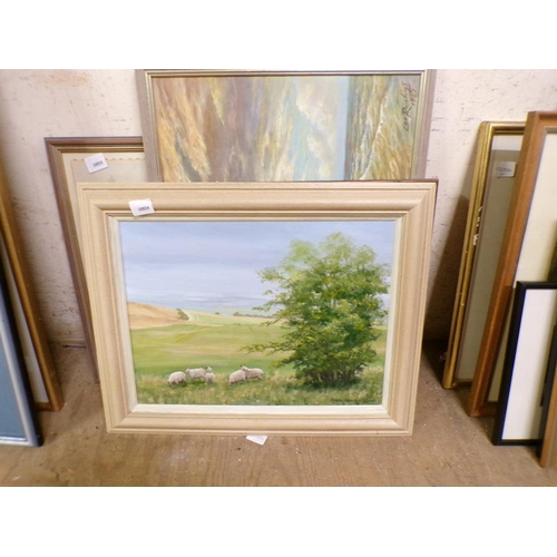 168 - FRAMED OILS, PRINTS ETC