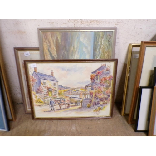 168 - FRAMED OILS, PRINTS ETC