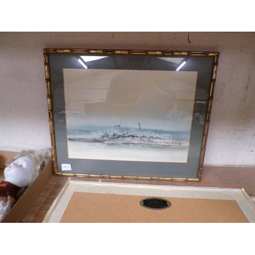 65 - FRAMED WATERCOLOURS - COASTAL SCENES