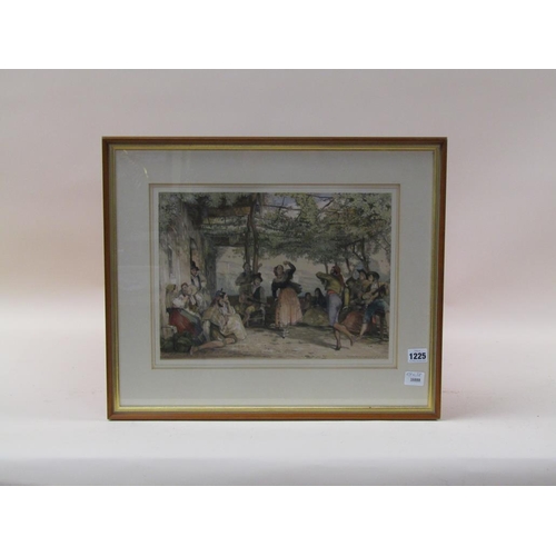 1225 - T.H LEWIS 1825 - PEASANTS DANCING BOLERO, F/G COLOURED PRINT, 29CM X 38CM