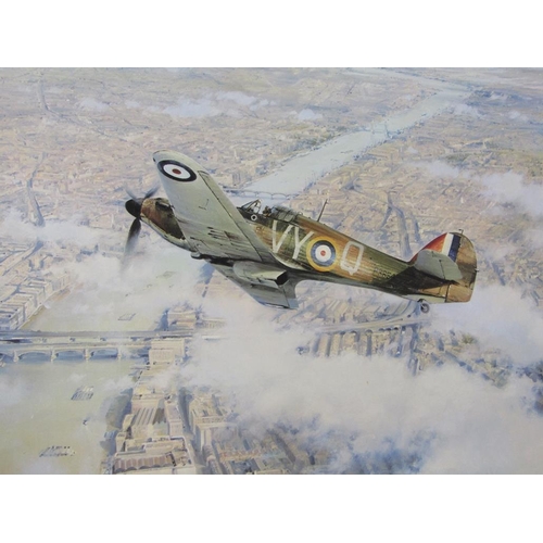 1248 - THREE F/G COLOURED LIMITED EDITION PRINTS BY ROBERT TAYLOR WITH PILOTS SIGNATURES, EACH 38CM X 52CM