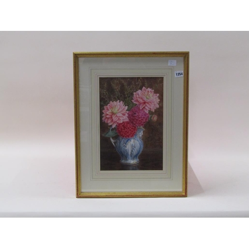 1254 - F.E BALSHAW - JUG OF SUMMER FLOWERS, SIGNED WATERCOLOUR, F/G, 38CM X 24CM