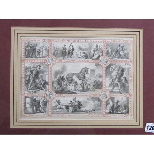 1269 - SERIES OF THREE 19C F/G B&W PRINTS OF HISTORICAL SCENES FROM ROMAN TIMES, F/G, 24CM X 32CM