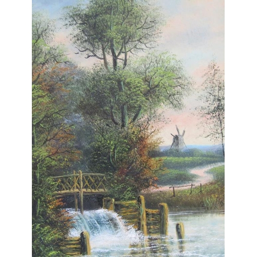 1270 - J.C HEFFER - TWO F/G WATERCOLOURS, ROCKY RIVER & THE WEIR, SIGNED, 26CM X 14CM