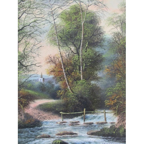 1270 - J.C HEFFER - TWO F/G WATERCOLOURS, ROCKY RIVER & THE WEIR, SIGNED, 26CM X 14CM