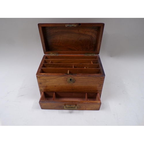 1422 - EDWARDIAN STATIONERY BOX, 27CM W