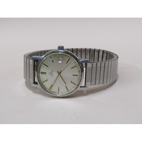 1487 - GENTS OMEGA STAINLESS STEEL WRIST WATCH IN BOX