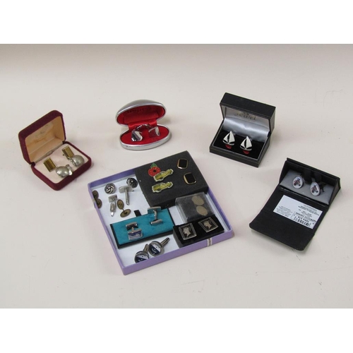 1503 - BOX OF CUFFLINKS ETC.