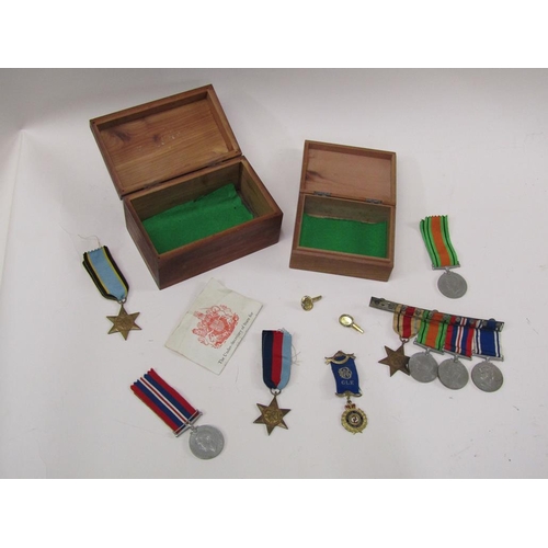 1519 - TWO BOXES OF MEDALS, MAINLY WWII