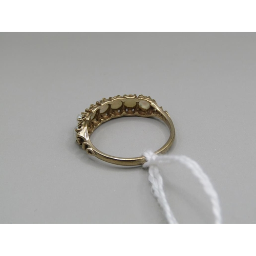 1539 - 9ct GOLD PEARL SET RING SIZE N