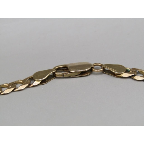 1558 - 9ct GOLD CURB CHAIN NECKLACE 17.5g - 48.5CMS