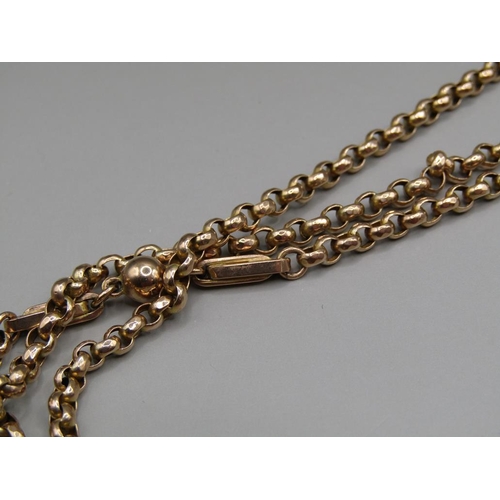 1560 - 9ct GOLD ROPE LINK NECKLACE 32.6g