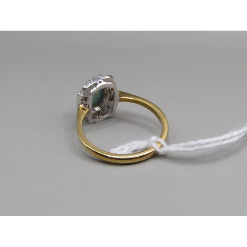 1579 - SILVER GILT OPALINE RING SIZE O