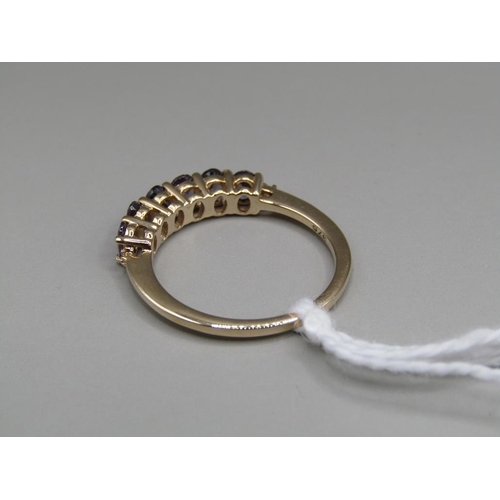 1597 - YELLOW GOLD PURPLE SPINEL RING SIZE N