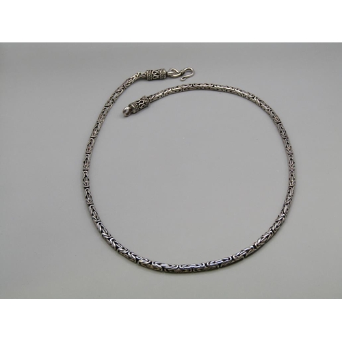 1601 - ORNATE SILVER CHAIN - 16