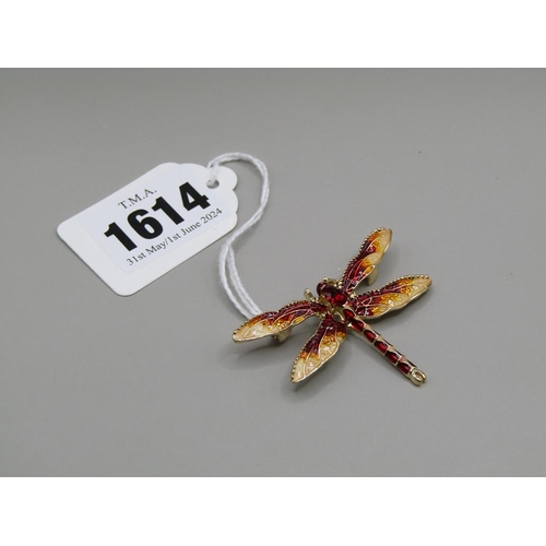 1614 - ENAMEL DRAGONFLY BROOCH
