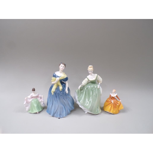 1718 - FOUR ROYAL DOULTON FIGURINES, LARGEST 22cms H