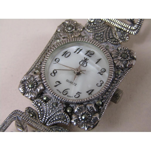 1631 - FIVE LADIES WATCHES TO INC. ONE SILVER MARCASITE