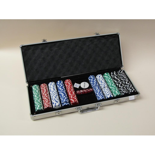 1682 - SET OF POKER CHIPS AND DICE