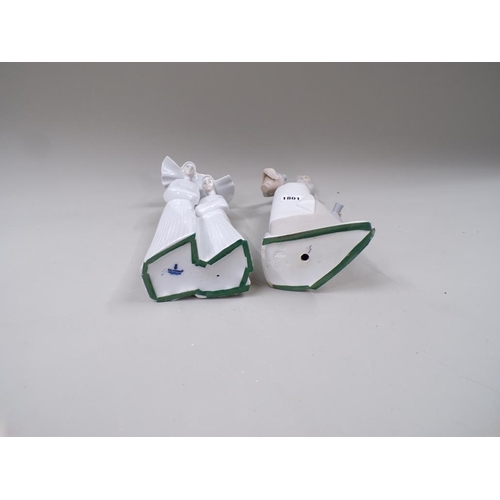 1801 - LLADRO FIGURE OF TWO NUNS; NAO FIGURE, 39CMH