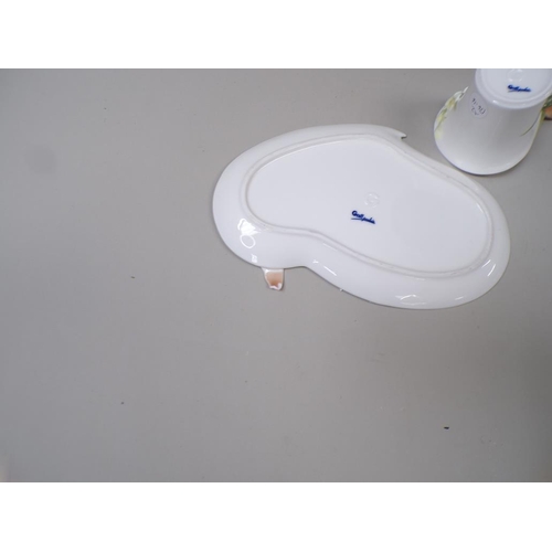 1807 - GRAFF PORCELAIN BUTTERFLY CUP, 11CM H AND SAUCER - a/f