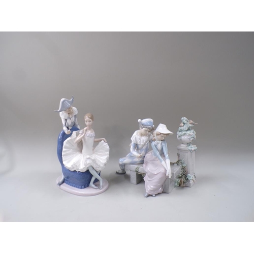 1813 - TWO NAO FIGURE GROUPS - LARGEST 32CM H