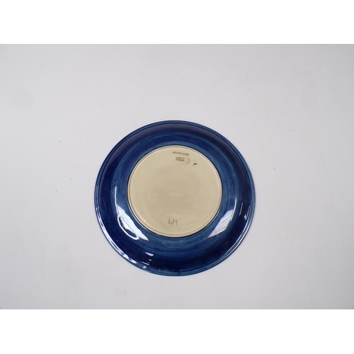 1823 - MOORCROFT FINCHES PLATE BY SALLY TUFFIN, 26CM DIAM