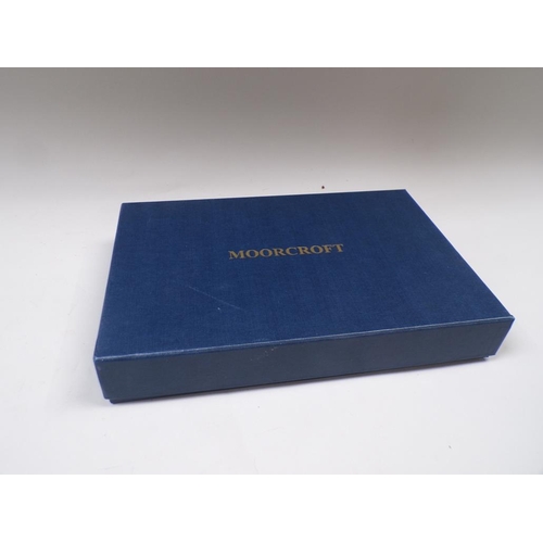 1827 - MOORCROFT FRAMED PLAQUE WITH WILD ROSE DESIGN (BOXED), FRAME 25CM SQ