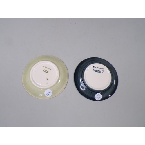 1833 - TWO MOORCROFT COASTERS - CLUNY & WATTLE DESIGN, 13CM DIAM