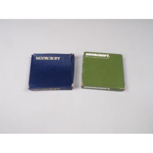 1833 - TWO MOORCROFT COASTERS - CLUNY & WATTLE DESIGN, 13CM DIAM