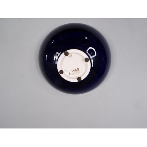 1835 - MOORCROFT ANEMONE BOWL ON BLUE GROUND, 27CM DIAM