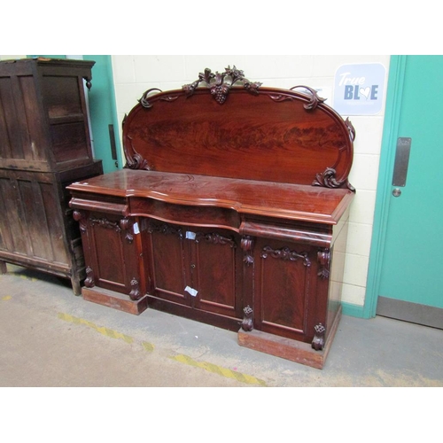 1843 - VICTORIAN MAHOGANY SIDEBOARD 187 x 93 cms